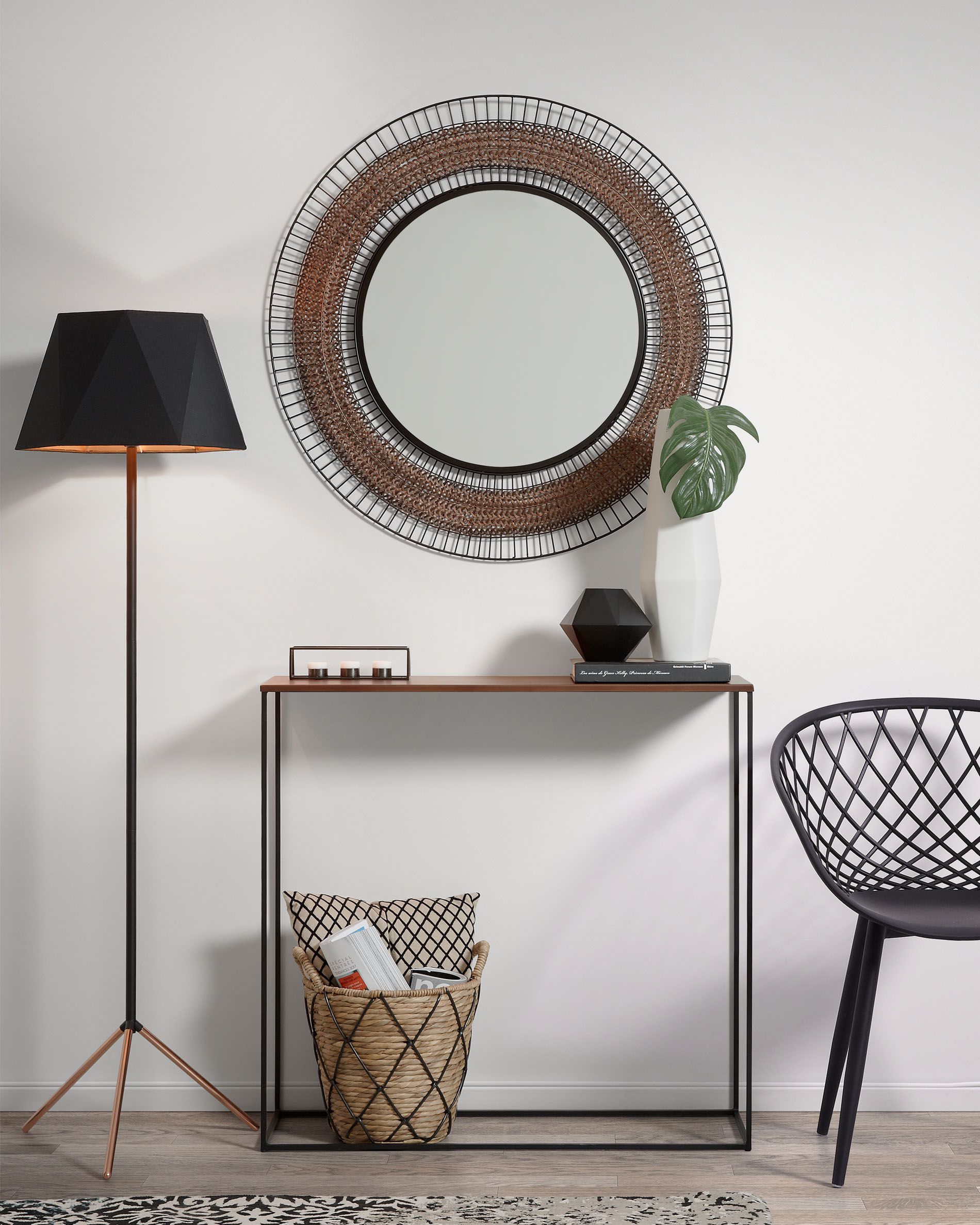 Copper Wheel Mirror